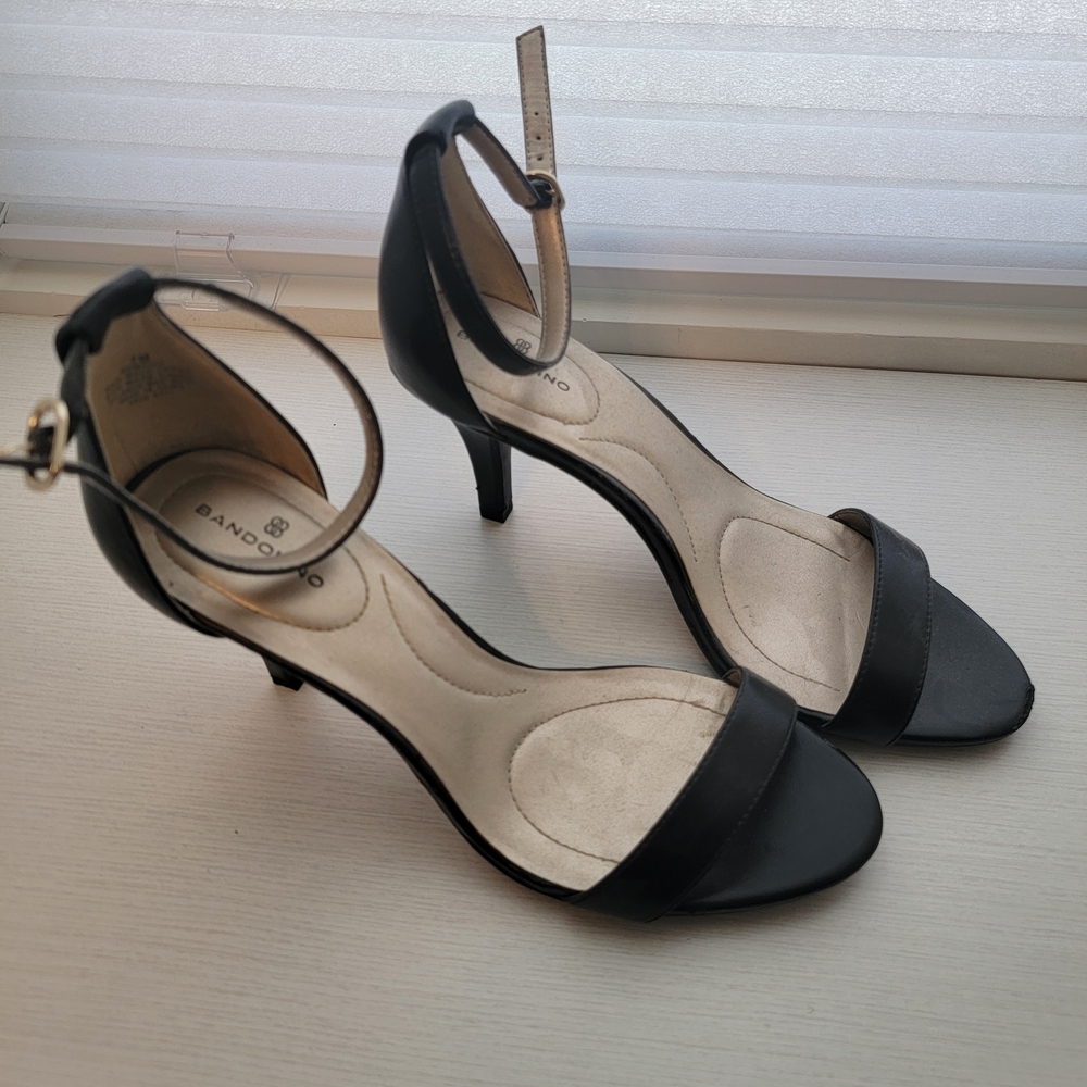 Bandolino Madia Black Open Toe Ankle Strap Sandal
